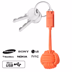 Native Union KEY-MUSB-COR câble USB USB 2.0 USB A Micro-USB A Corail