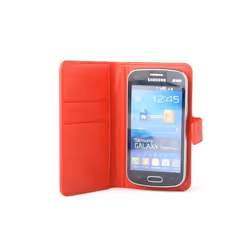 Etui folio universel - UNPLUG - Rouge - Taille L - Smartphone - Semi-rigide