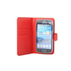 Etui folio universel - UNPLUG - Rouge - Taille L - Smartphone - Semi-rigide