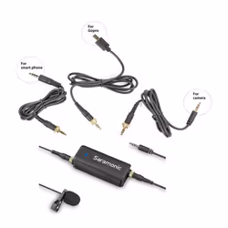 Saramonic LAVMIC, 20 - 20000 Hz, Avec fil, 3,5 mm (1/8"), Noir, 73 dB, 0,03%