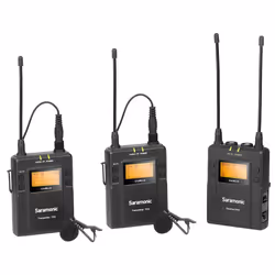 Saramonic UWMIC9-TX9+TX9+RX9, Microphone Lavalier/boutonnière, 0,5%, Avec fil, 3,5 mm (1/8"), Noir, 70 dB