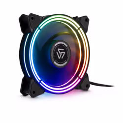 Inter-Tech Alseye Halo 3.0, Ventilateur, 12 cm, 1500 tr/min, 23 dB, 90,9 cfm, Noir