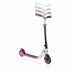 Globber Flow Foldable 125 Jeunesse Scooter classique Rose, Blanc