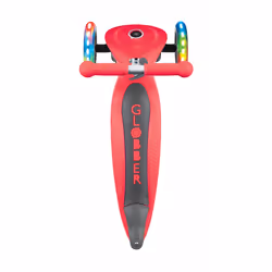 Globber Primo Foldable Lights Enfants Trottinette à trois roues Rouge