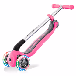 Globber Primo Foldable Lights Enfants Scooter classique Rose