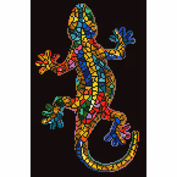 Diamond Dotz Gekko Paua, Kit de peinture diamant pour enfants, Multicolore
