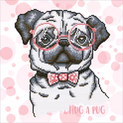 Diamond Dotz Hug A Pug, Kit de peinture diamant pour enfants, Multicolore