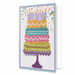 Diamond Dotz Happy Birthday Cake, Kit de loisirs créatifs pour enfants, Multicolore