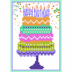 Diamond Dotz Happy Birthday Cake