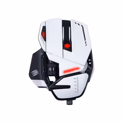 Mad Catz R.A.T. 6+, Droitier, Optique, USB Type-A, 12000 DPI, 1 ms, Blanc