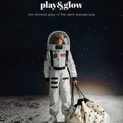 Play&Go Space Glow In The Dark Sac de rangement de jouets Noir, Blanc
