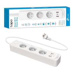 Tp-link - Tapo Multiprise Connectée WiFi, 3 prises indépendantes et 3 ports usb charge rapide (1 Type C+2 Type a), 10A Type f, compatible avec