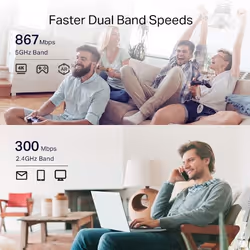 TP-Link RE335 Répéteur réseau 867 Mbit/s Blanc - Vue supplémentaire 5