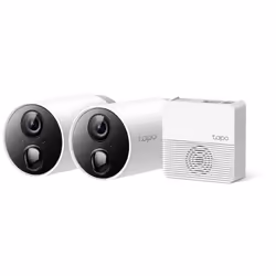 TP-Link Tapo C400S2, Caméra de sécurité IP, Intérieure et extérieure, Avec fil &sans fil, Mur, Noir, Blanc, Cosse