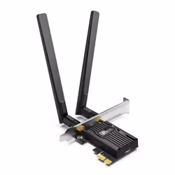 TP-Link Archer TX55E, Sans fil, PCI Express, WLAN / Bluetooth, Wi-Fi 6 (802.11ax), 2402 Mbit/s, Noir