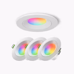Nanoleaf NF080D02-4W3, Spot d'éclairage intelligent, Bluetooth, Blanc, LED, 16000000 couleurs, Plafond