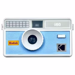Appareil photo rechargeable KODAK i60 35mm - Blanc/Baby Blue - Objectif grand-angle 31mm - Flash rétractable
