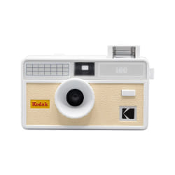 KODAK i60 - Appareil Photo Argentique Réutilisable 35 mm, Objectif 31 mm f/10, Flash Pop-Up Manuel, Compatible ISO 200/400/800, Design Rétro Léger, Viseur Optique - Beige Clair- RECONDITIONNE