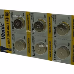 Pack de 10 Vinnic L1154F / LR44 / AG13 1.5V ALKALINE
