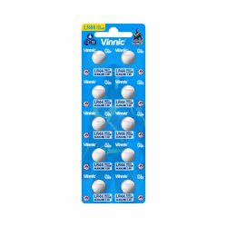 Vinnic L1154F, Batterie à usage unique, LR44, Alcaline, 1,5 V, 10 pièce(s), Hg (mercure)
