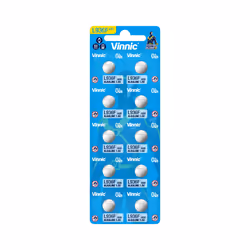 Vinnic L936F, Batterie à usage unique, Alcaline, 1,5 V, 10 pièce(s), Hg (mercure), Argent