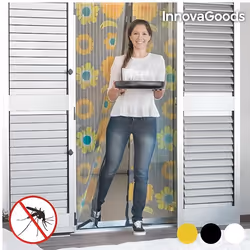 Rideau Moustiquaire - InnovaGoods - Anti Insectes - Magnétique - 495 x 209 cm - Ajustable