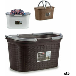 Stefanplast - Panier à linge elegance plastic 35 l 57.5 x 29 x 36.5 cm (15 pièces)