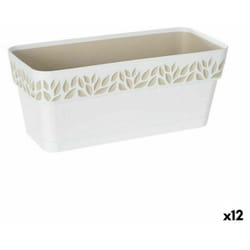 Stefanplast - Jardinière auto-arrosante cloe white plastic 13,3 x 12,3 x 29,3 cm (12 pcs.)