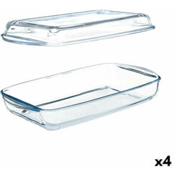 Pasabahce - Plateau avec couvercle verre transparent borcam de borosilicate glass 1.9 l (4 pcs.)
