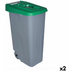 Denox - Poubelle sur roues 110 l vert 58 x 41 x 89 cm