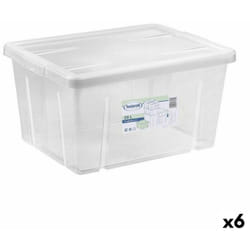 Boîte de rangement de avec couvercle tontarelli linea box 29 l 47 x 36 x 24.5 cm (6 pièces)