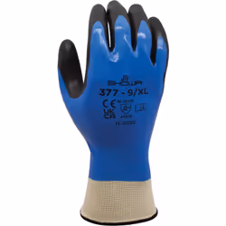 Le 377 est un gant durable avec une double couche de mousse de nitrile sur la paume. Le revêtement en mousse aide à disperser ...