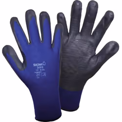 Informations techniques Autorisations, normes : EN 388 Classe de protection : CAT II Couleur : noir, bleu Matériau (Dos du ga ...