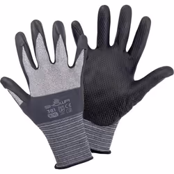 Showa 4704 XL, Gants d'atelier, Noir, Gris, GBR, XL, Allemand, Nitrile, Spandex