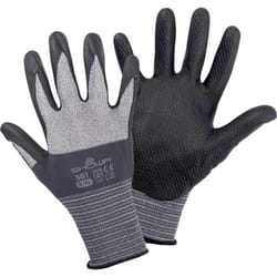 Showa 4704 XL Gant de protection Gants d'atelier Noir, Gris Nitrile, Spandex