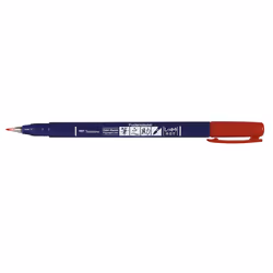 Tombow Fudenosuke, Rouge, Bleu, Rouge, Rond, Encre à base d'eau, Pointe du marqueur, 1 pièce(s)