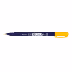 Tombow Fudenosuke, Jaune, Bleu, Jaune, Rond, Encre à base d'eau, Pointe du marqueur, 1 pièce(s)