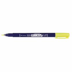 Tombow Fudenosuke, Jaune, Bleu, Jaune, Rond, Encre à base d'eau, Pointe du marqueur, 1 pièce(s)