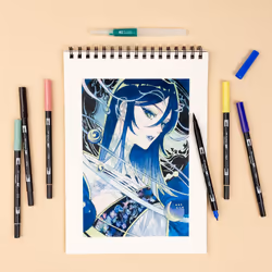 Tombow ABT Dual Brush Pen Watercolor Manga Set Wind