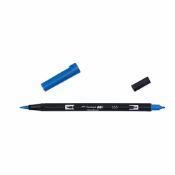 Tombow ABT-555, Fin, 1 couleurs, Marqueur et feutres à pointe pinceau, 0,3 mm, Noir, Rond