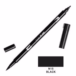 Feutre - TOMBOW - DUAL BRUSH PEN ABT - Noir - Pointe fine et large - 1 pièce