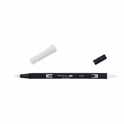Tombow ABT-N95, Fin, 1 couleurs, Gris clair, Marqueur et feutres à pointe pinceau, 0,3 mm, Noir