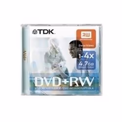 TDK 10 x DVD+RW 4.7GB, DVD+RW, Coffret à bijoux, 10 pièce(s), 4,7 Go