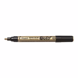 Pilot Super Color, Or, Pointe ogive, Noir, Or, Moyen, 4 mm, Multicolore