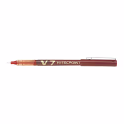 Pilot Hi-Tecpoint V7, Stylo à bille, Rouge, Rouge, Moyen, Ambidextre