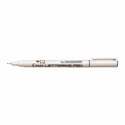 Pilot Lettering Pen Broad, Noir, 0,3 mm, Blanc