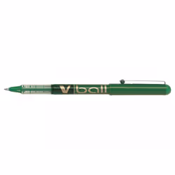 Pilot V-Ball, Stylo à bille, Vert, Vert, 0,7 mm, 0,4 mm, Moyen