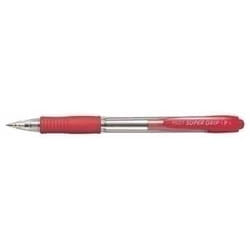 Pilot Supergrip Neon XS, red Rouge Stylo à bille rétractable avec clip Fin