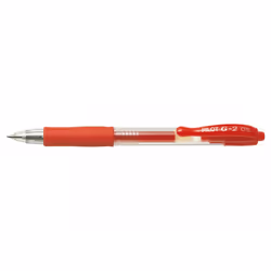 Pilot BL-G2-5, Stylos à encre gel avec bouchon, Rouge, Rouge, Transparent, Fin, Rond, Ambidextre
