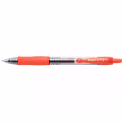 Pilot Gelroller G-2 0.7, Stylos rétractables à encre gel, Rouge, Rouge, Transparent, Plastique, Moyen, Rond